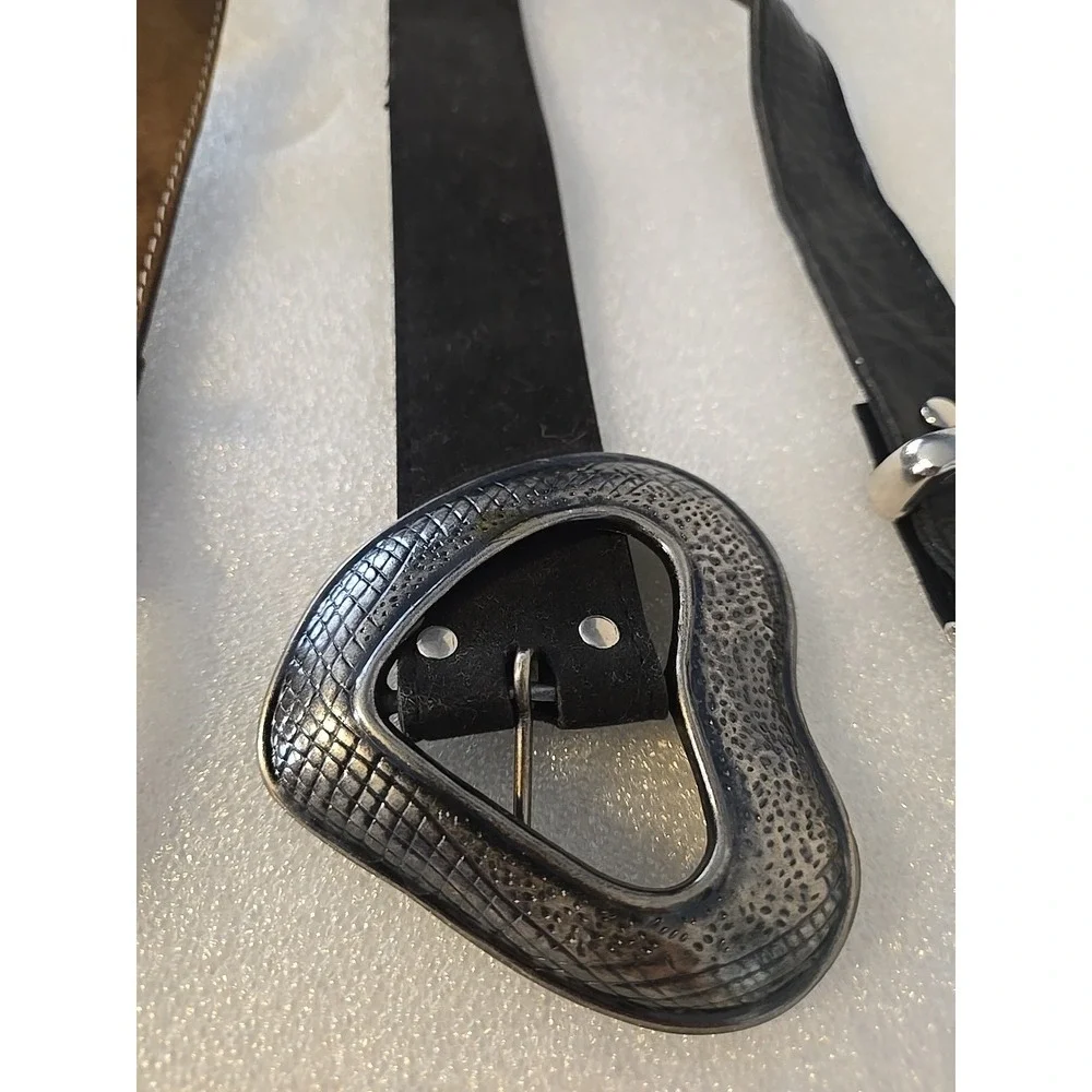 3 Vintage Leather Belts‎ Brown Size 34 Small